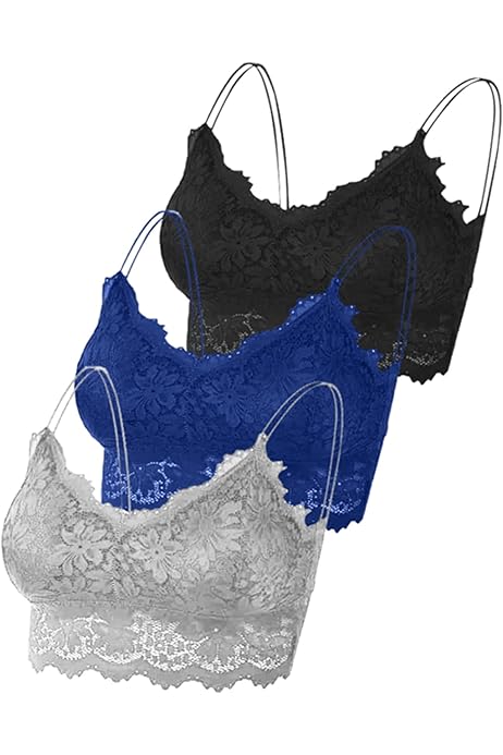 Sutien de damă Leezepro 1/3/6 pachet fără sârmă Push Up Crop Top Set de sutien bustier sexy din dantelă Sutien sport pentru fitness de zi cu zi