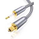 Cablu RCA, pachet de 2 cabluri optic 1M optic digital audio SPDIF RCA la mufă de 3,5 mm cu conector placat cu aur de 24K Cablu audio stereo (cablu coaxial pentru HDTV/Home Cinema/Blu-ray/Receptor)