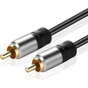Cablu RCA, pachet de 2 cabluri optic 1M optic digital audio SPDIF RCA la mufă de 3,5 mm cu conector placat cu aur de 24K Cablu audio stereo (cablu coaxial pentru HDTV/Home Cinema/Blu-ray/Receptor)