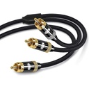 Cablu RCA, pachet de 2 cabluri optic 1M optic digital audio SPDIF RCA la mufă de 3,5 mm cu conector placat cu aur de 24K Cablu audio stereo (cablu coaxial pentru HDTV/Home Cinema/Blu-ray/Receptor)