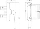 Cambesa 8670142 Cremones Europene Argintiu Stânga