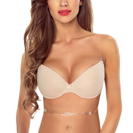 VIVISENCE Sutien transparent Push-Up, transparent, fără spate, cu bretele cu sârmă, căptușit, invizibil, neted, fără model 1035