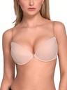 VIVISENCE Sutien transparent Push-Up, transparent, fără spate, cu bretele cu sârmă, căptușit, invizibil, neted, fără model 1035