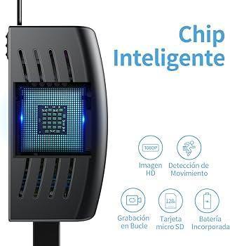 FREDI Cameră IP Spion/Cameră ascunsă HD 1080P Mini Cameră WiFi Spion P2P Cameră de supraveghere portabilă fără fir/Detecție mișcare Suport card de până la 128 GB (nu este inclus) Cameră de securitate