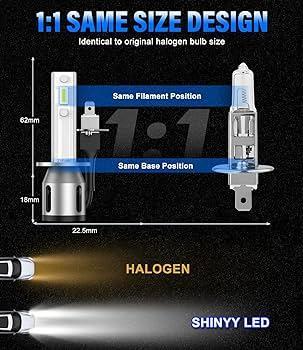 Becuri LED SHINYY H7 22000LM, [2023 actualizat] cu ventilator 6500K alb 12V H7 Bec LED Faruri auto pentru faza scurta si faza lunga, inlocuieste 1:1 lampa cu halogen si xenon, 2BUC.
