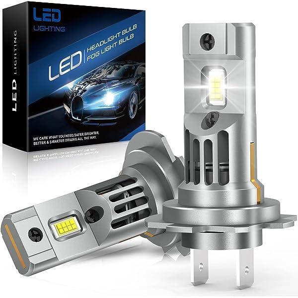 Becuri LED SHINYY H7 22000LM, [2023 actualizat] cu ventilator 6500K alb 12V H7 Bec LED Faruri auto pentru faza scurta si faza lunga, inlocuieste 1:1 lampa cu halogen si xenon, 2BUC.