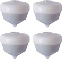 Siroflex Set de 4 cartușe de schimb UNI 3-A Purificator de apă de la robinet Purificator de apă Baterie universală pentru finisarea apei de bucătărie pentru îndepărtarea clorului cu filtru de cărbune activ