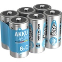 Baterie ANSMANN C 4500mAh NiMH 1.2V - Baterii Baby C reîncărcabile cu autodescărcare scăzută ideale pentru boombox, dispozitive medicale, lanternă, lanternă (2 bucăți)