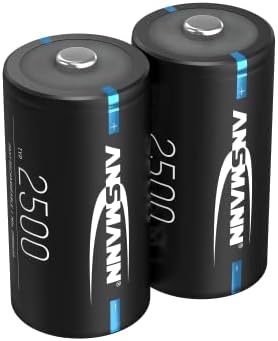 Baterie ANSMANN C 4500mAh NiMH 1.2V - Baterii Baby C reîncărcabile cu autodescărcare scăzută ideale pentru boombox, dispozitive medicale, lanternă, lanternă (2 bucăți)