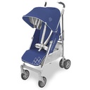 Cărucior Maclaren Twin Techno pentru nou-născuți cu greutatea de până la 15 kg pentru fiecare scaun, ușor și compact, baldachin individual extensibil, impermeabil UPF 50+, scaun rabatabil, husă de ploaie inclusă, negru
