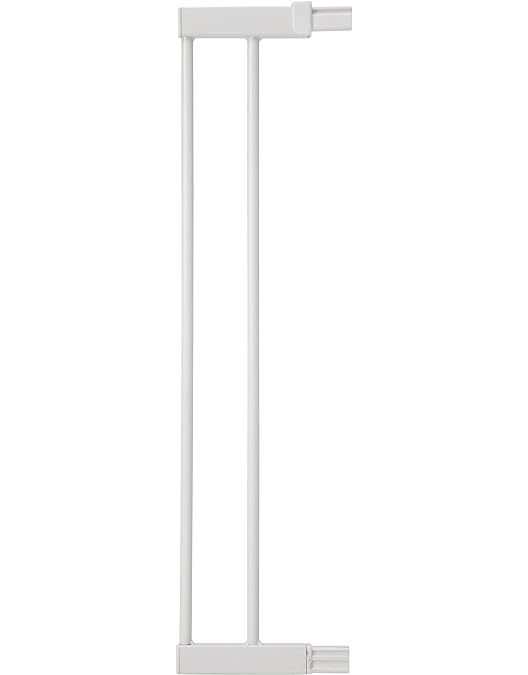 Safety 1st Extensie poarta 14 cm cu inchidere usoara si automata, bariere pentru copii Flat Walk, prelungitor poarta scari, 6 luni pana la 2 ani, alb metalic (alb metalic)
