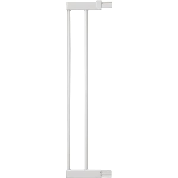 Safety 1st Extensie poarta 14 cm cu inchidere usoara si automata, bariere pentru copii Flat Walk, prelungitor poarta scari, 6 luni pana la 2 ani, alb metalic (alb metalic)
