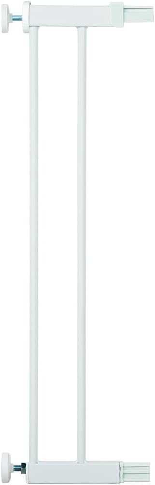 Safety 1st Extensie poarta 14 cm cu inchidere usoara si automata, bariere pentru copii Flat Walk, prelungitor poarta scari, 6 luni pana la 2 ani, alb metalic (alb metalic)