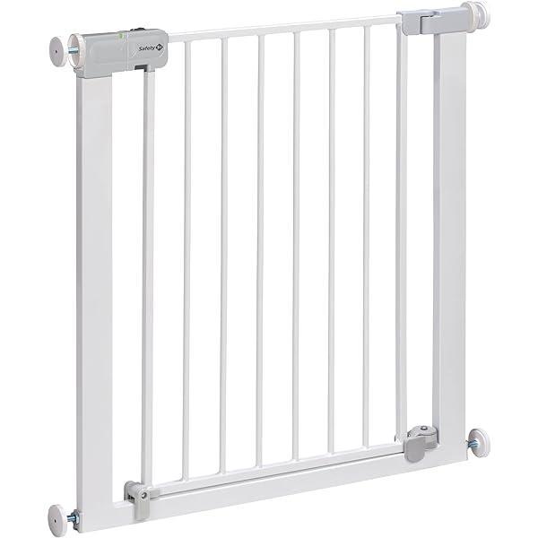 Safety 1st Easy Close, poartă de protecție extensibilă, poartă de prindere pentru scări, poartă pentru bebeluși potrivită și pentru câini, 6 luni - 2 ani, alb (alb metal)