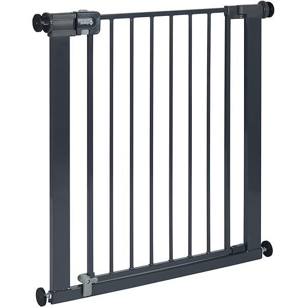 Safety 1st Easy Close, poartă de protecție extensibilă, poartă de prindere pentru scări, poartă pentru bebeluși potrivită și pentru câini, 6 luni - 2 ani, alb (alb metal)