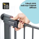Safety 1st Easy Close, poartă de protecție extensibilă, poartă de prindere pentru scări, poartă pentru bebeluși potrivită și pentru câini, 6 luni - 2 ani, alb (alb metal)