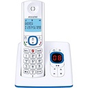 Telefon DECT fără fir Alcatel F530 Voice în culori moderne, robot telefonic, sistem hands-free, ecran iluminat din spate, tonuri de apel VIP, 10 melodii de apel