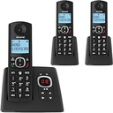 Telefon DECT fără fir Alcatel F530 Voice în culori moderne, robot telefonic, sistem hands-free, ecran iluminat din spate, tonuri de apel VIP, 10 melodii de apel