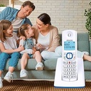 Telefon DECT fără fir Alcatel F530 Voice în culori moderne, robot telefonic, sistem hands-free, ecran iluminat din spate, tonuri de apel VIP, 10 melodii de apel