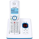 Telefon DECT fără fir Alcatel F530 Voice în culori moderne, robot telefonic, sistem hands-free, ecran iluminat din spate, tonuri de apel VIP, 10 melodii de apel