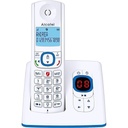 Telefon DECT fără fir Alcatel F530 Voice în culori moderne, robot telefonic, sistem hands-free, ecran iluminat din spate, tonuri de apel VIP, 10 melodii de apel