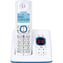 Telefon DECT fără fir Alcatel F530 Voice în culori moderne, robot telefonic, sistem hands-free, ecran iluminat din spate, tonuri de apel VIP, 10 melodii de apel