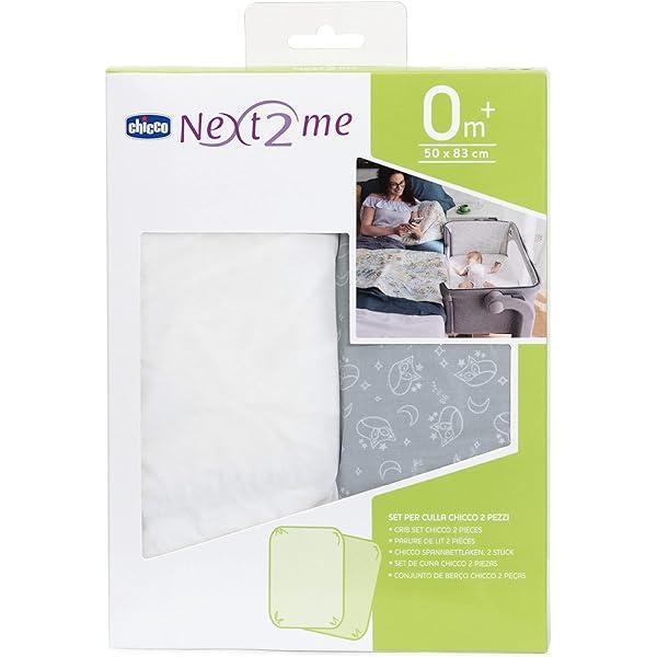 Paravan Chicco Next2Me pentru paturi pentru copii, compatibil cu paturile pentru copii Chicco Next2Me, ingust, usor de instalat, fermoar central practic, ventilatie completa, 0-6 luni/9 kg, alb