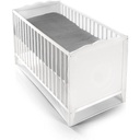 Paravan Chicco Next2Me pentru paturi pentru copii, compatibil cu paturile pentru copii Chicco Next2Me, ingust, usor de instalat, fermoar central practic, ventilatie completa, 0-6 luni/9 kg, alb