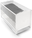 Paravan Chicco Next2Me pentru paturi pentru copii, compatibil cu paturile pentru copii Chicco Next2Me, ingust, usor de instalat, fermoar central practic, ventilatie completa, 0-6 luni/9 kg, alb