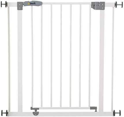Hauck poarta scara/poarta usa Close N Stop cu prelungire de 9 cm, pentru latimi 84 - 89 cm, fara gaurire, deschidere cu o singura mana, pivotanta pe ambele parti, metal, negru