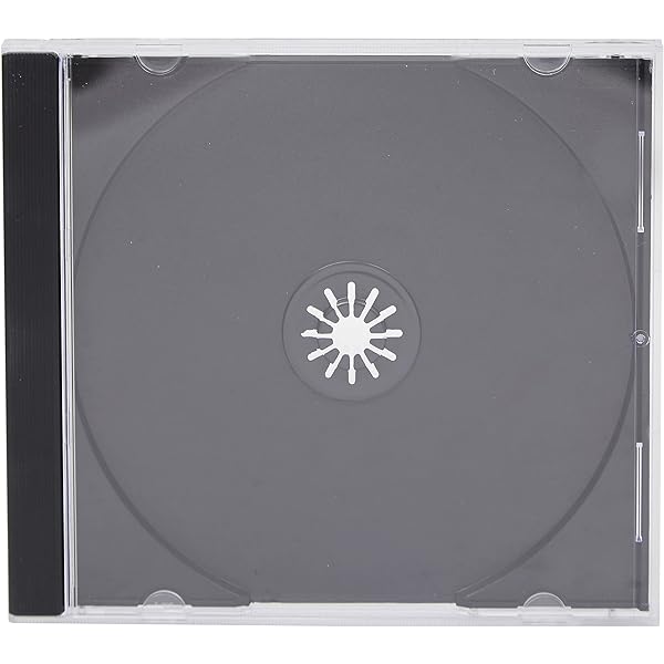 Hama cutii goale CD 10 piese (cutie bijuterie pentru CD/DVD/Blu-ray, cutie goală pentru arhivare, depozitare, husă de protecție standard pentru CD, cutie de transport) transparent-negru
