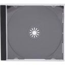 Hama cutii goale CD 10 piese (cutie bijuterie pentru CD/DVD/Blu-ray, cutie goală pentru arhivare, depozitare, husă de protecție standard pentru CD, cutie de transport) transparent-negru