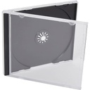 Hama cutii goale CD 10 piese (cutie bijuterie pentru CD/DVD/Blu-ray, cutie goală pentru arhivare, depozitare, husă de protecție standard pentru CD, cutie de transport) transparent-negru