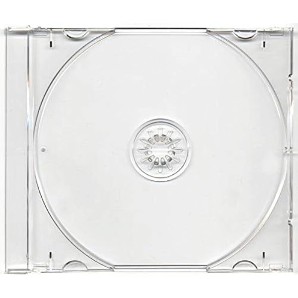 Hama cutii goale CD 10 piese (cutie bijuterie pentru CD/DVD/Blu-ray, cutie goală pentru arhivare, depozitare, husă de protecție standard pentru CD, cutie de transport) transparent-negru