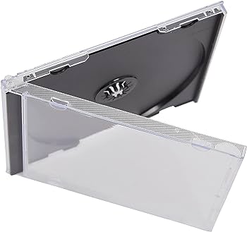 Hama cutii goale CD 10 piese (cutie bijuterie pentru CD/DVD/Blu-ray, cutie goală pentru arhivare, depozitare, husă de protecție standard pentru CD, cutie de transport) transparent-negru