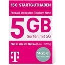Vodafone Prepaid CallYa Allnet M | Acum chiar mai mult GB - 10 GB în loc de 8 GB volum de date | Rețea 5G | Cartelă SIM fără contract | Prima lună gratuită | Tarif fix pentru telefon și SMS