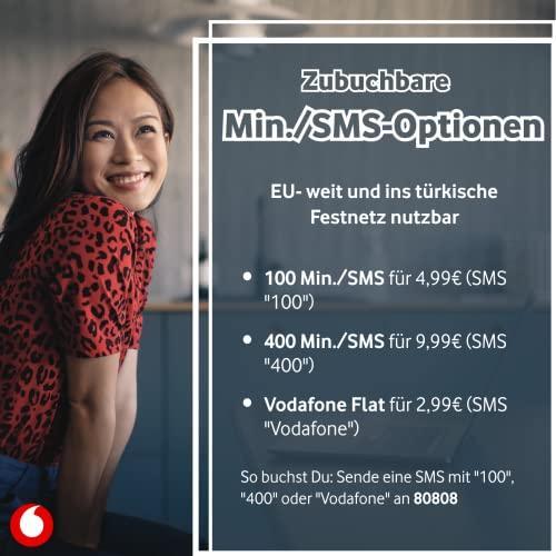 Vodafone Prepaid CallYa Allnet M | Acum chiar mai mult GB - 10 GB în loc de 8 GB volum de date | Rețea 5G | Cartelă SIM fără contract | Prima lună gratuită | Tarif fix pentru telefon și SMS