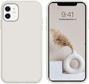 Husă din silicon Apple (pentru iPhone 11) - Albă - 6,1 inchi