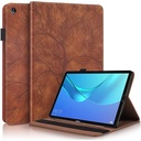 AsWant Husă Huawei Mediapad M5 Lite 10 Husă de protecție cu arbore în relief PU PU Piele PU Husă BookStyle Flip Stand Slot pentru card Husă de protecție pentru tabletă pentru Huawei Mediapad M5 Lite/C5 10,1 inch 2018 - Albastru