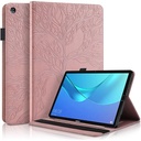 AsWant Husă Huawei Mediapad M5 Lite 10 Husă de protecție cu arbore în relief PU PU Piele PU Husă BookStyle Flip Stand Slot pentru card Husă de protecție pentru tabletă pentru Huawei Mediapad M5 Lite/C5 10,1 inch 2018 - Albastru