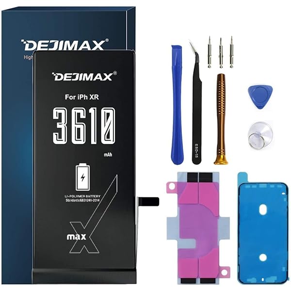 Baterie DEJIMAX pentru iPhone XR, baterie Li-ion cu capacitate mai mare de 3610 mAh pentru iPhone XR, cu instrumente și instrucțiuni profesionale complete de reparații, timp de așteptare mai lung
