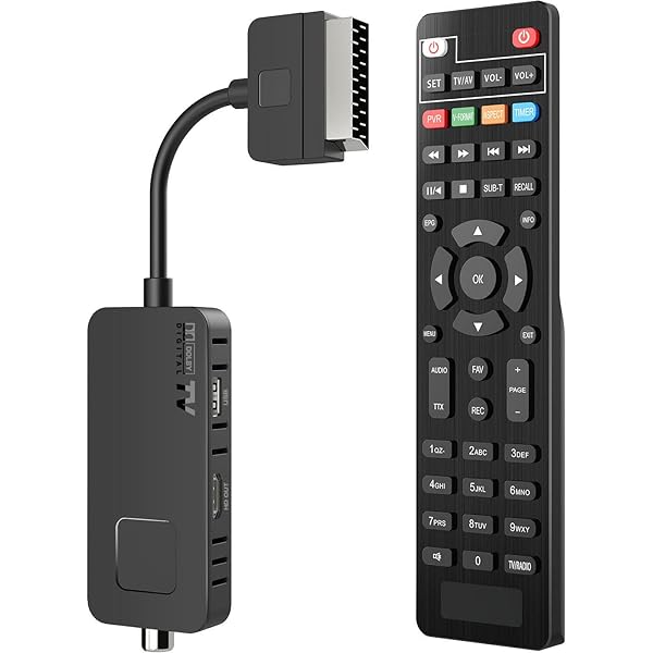 Decodor digital terestru Dcolor DVB-T2 - Stick TV HDMI, Dolby Audio HD 1080P H265 HEVC principal 10 biți, suport USB WiFi / Multimedia / PVR [Include telecomandă universală 2 în 1]