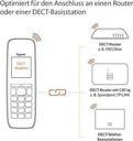 Gigaset E290HX - receptor DECT cu suport de încărcare - compatibil Fritzbox - telefon senior fără fir pentru router și bază DECT - afișaj mare și butoane - funcție de amplificare, negru