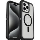 Husa OtterBox Defender XT pentru iPhone 15 Pro cu MagSafe, rezistenta la socuri, husa de protectie ultrarezistenta, 5x testat standard militar, transparenta/negru, fara ambalaj de vanzare cu amanuntul
