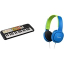 Căști peste ureche pentru copii Philips SHK2000BL/00, lumini cu LED-uri colorate, limitare a volumului 85 dB, izolare zgomotă, cu pernițe moi pentru urechi, bandă ergonomică (albastru)