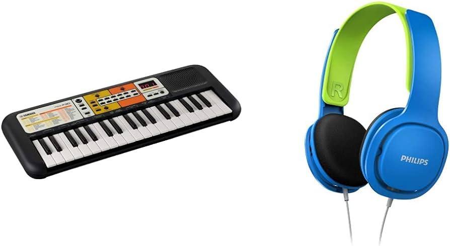 Căști peste ureche pentru copii Philips SHK2000BL/00, lumini cu LED-uri colorate, limitare a volumului 85 dB, izolare zgomotă, cu pernițe moi pentru urechi, bandă ergonomică (albastru)