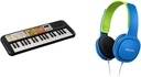 Căști peste ureche pentru copii Philips SHK2000BL/00, lumini cu LED-uri colorate, limitare a volumului 85 dB, izolare zgomotă, cu pernițe moi pentru urechi, bandă ergonomică (albastru)