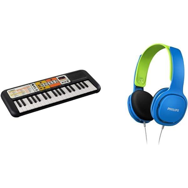 Căști peste ureche pentru copii Philips SHK2000BL/00, lumini cu LED-uri colorate, limitare a volumului 85 dB, izolare zgomotă, cu pernițe moi pentru urechi, bandă ergonomică (albastru)
