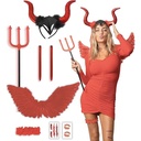 Costum de Diavol Roșu - Costum de Halloween Femei - Adulti și Adolescenți Mărime Unică - Costum Trending 2023