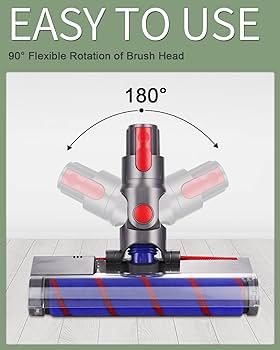 Perie compatibilă cu aspiratorul Dyson V10 V8 V7 V11 V15 cap de curățare cu acționare directă, perie turbo cu eliberare rapidă pentru curățarea covoarelor, podelelor, gresie